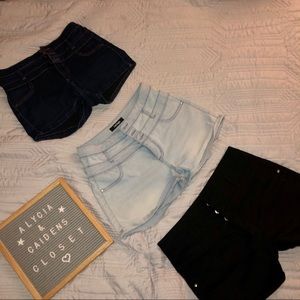 3 Pairs of High Waisted Shorts